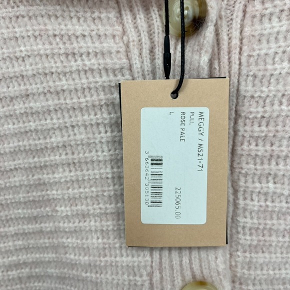 FRNCH Paris Sweater Women's Size L Pink Meggy Knit Oversized Short Sleeve - Picture 5 of 8